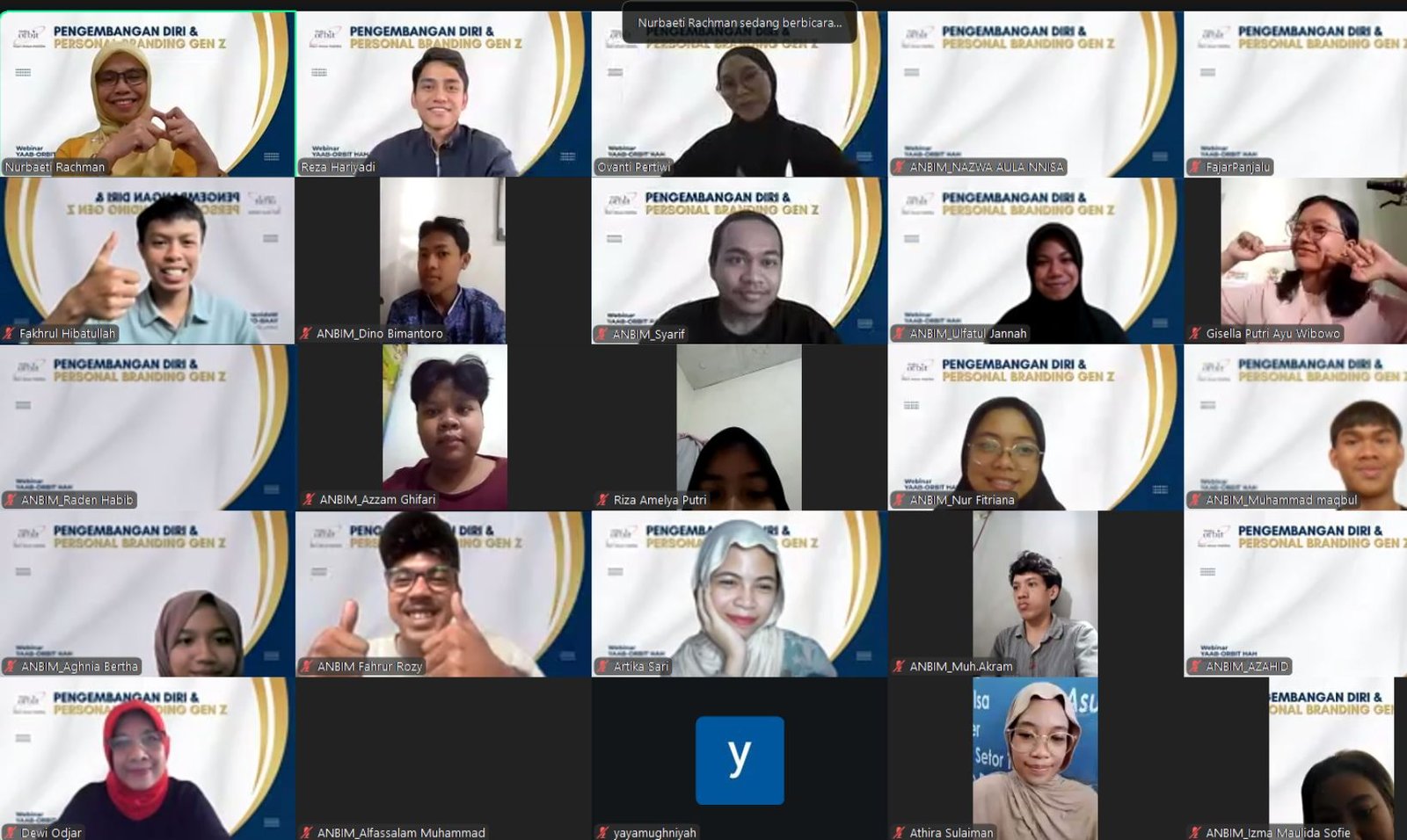 Webinar "Pengembangan Diri dan Personal Branding Gen Z"